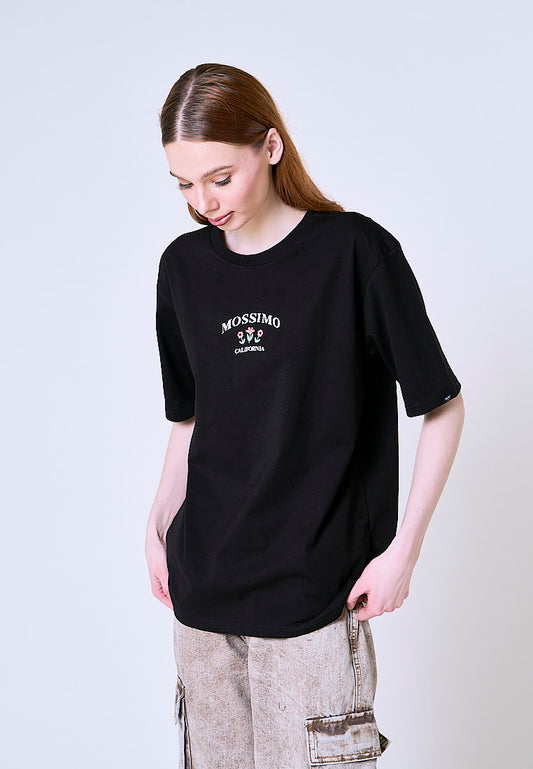 Mossimo Isabella Black Floral Modern Fit Tee