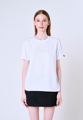Mossimo Mirabelle White Classic Fit Tee