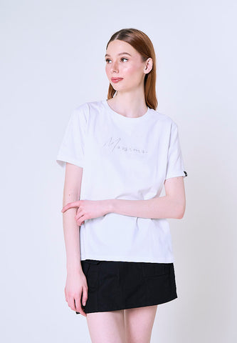 Mossimo Mirabelle White Classic Fit Tee