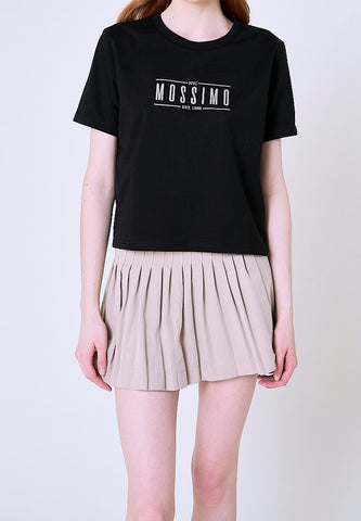 Mossimo Odessey Black Classic Cropped Fit Tee