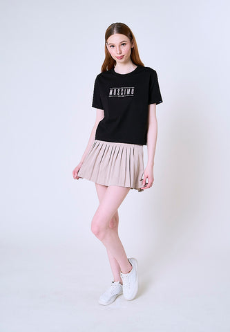Mossimo Odessey Black Classic Cropped Fit Tee