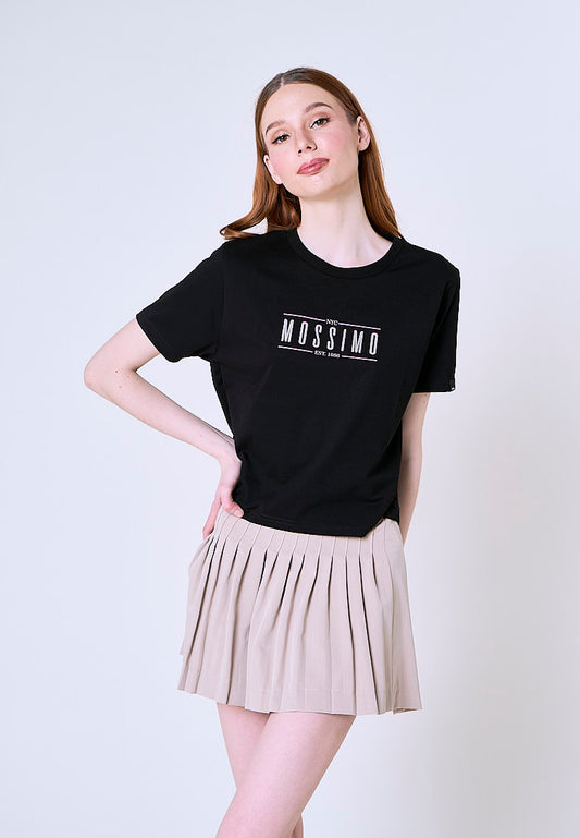 Mossimo Odessey Black Classic Cropped Fit Tee