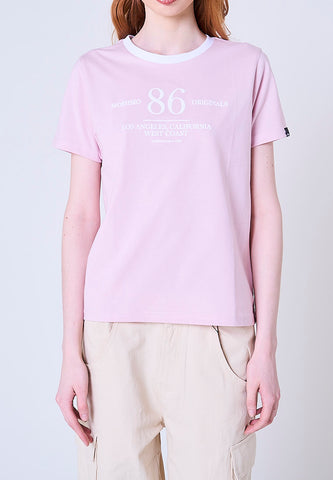 Mossimo Madison Pink Ringer Classic Fit Tee