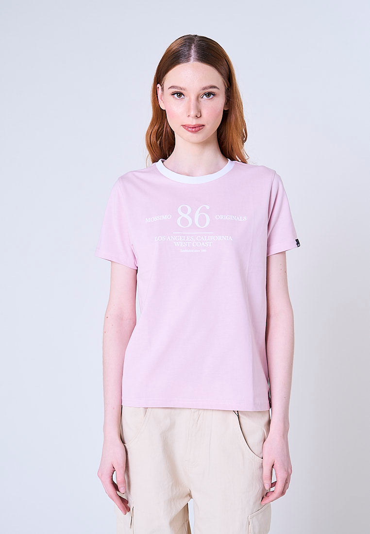 Mossimo Madison Pink Ringer Classic Fit Tee