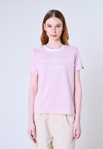 Mossimo Madison Pink Ringer Classic Fit Tee