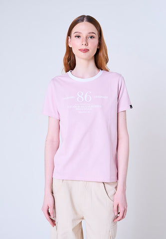 Mossimo Madison Pink Ringer Classic Fit Tee
