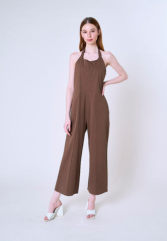Mossimo Harlow Brown Scoops Jumpsuit Straight Fit
