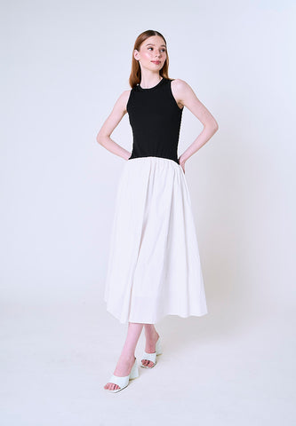 Mossimo Henley Black White Maxi Dress For Women
