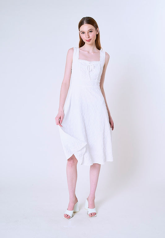 Mossimo Cora White Juliette Midi Dress