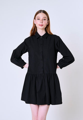 Mossimo Amara Black Polo Shirt Tailored Dress