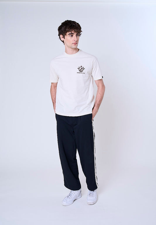 Mossimo Deacon Black French Terry Pants with Stripes Patch
