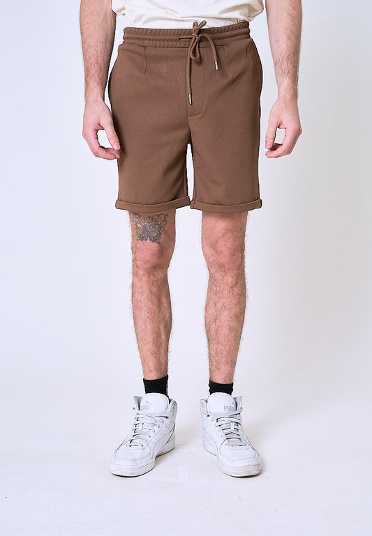 Mossimo Bruno Brown Knitted Shorts w/ Folded Hem