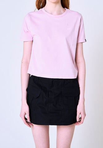 Mossimo Andrea Pink Classic Crop Fit Tee