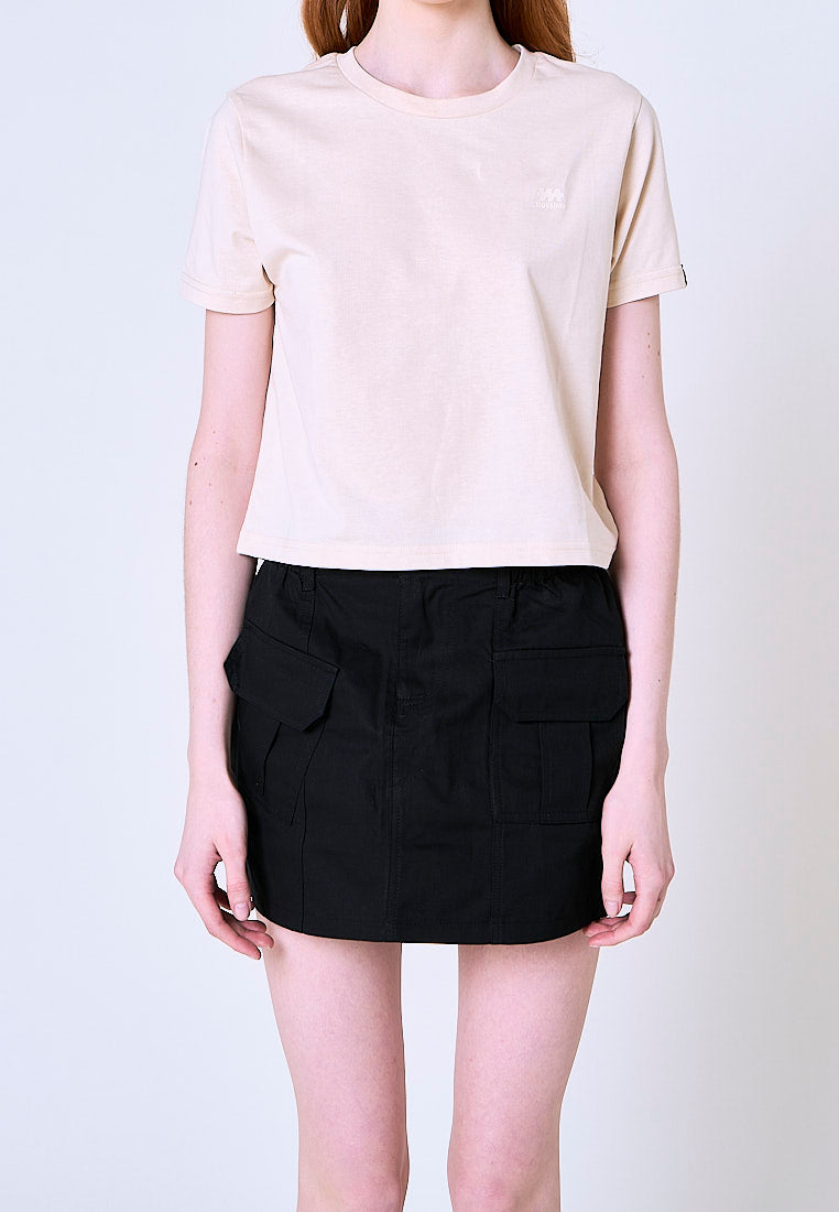 Mossimo Andrea Tapioca Classic Crop Fit Tee