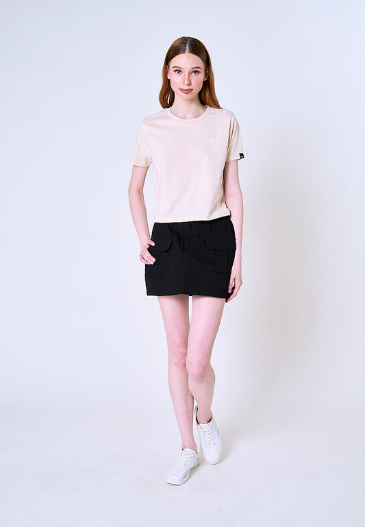 Mossimo Andrea Tapioca Classic Crop Fit Tee