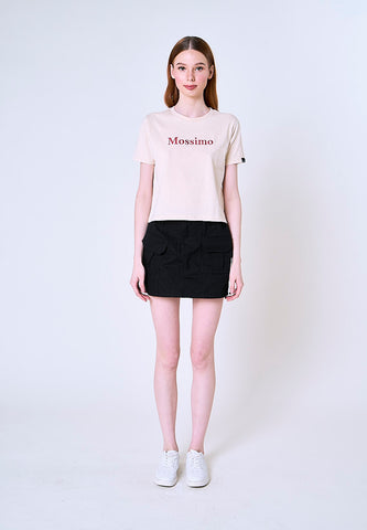 Mossimo Aurora Tapioca Classic Crop Fit Tee