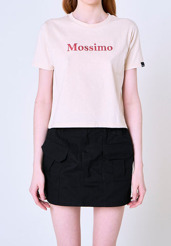 Mossimo Aurora Tapioca Classic Crop Fit Tee