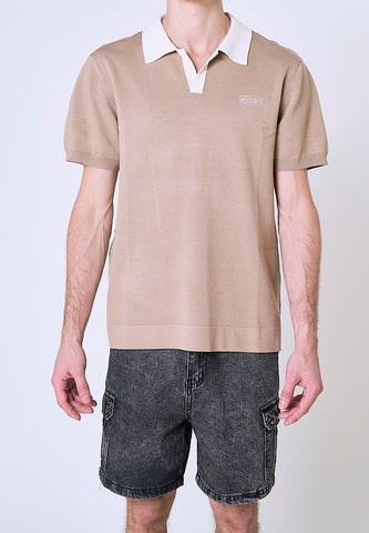 Mossimo Corix Khaki Comfort Fit Flat Knit Polo