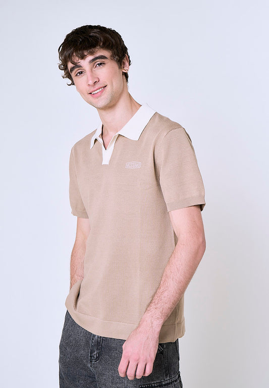 Mossimo Corix Khaki Comfort Fit Flat Knit Polo