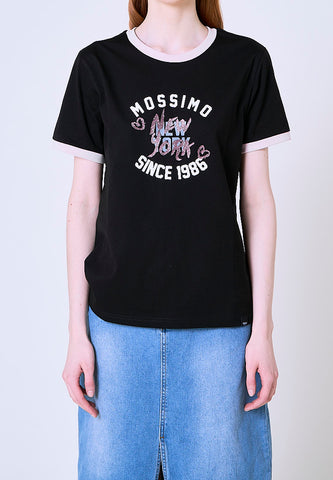 Mossimo Samantha Black Classic Fit Tee