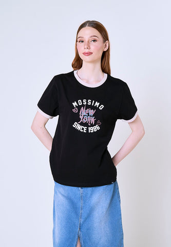 Mossimo Samantha Black Classic Fit Tee