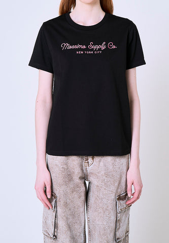 Mossimo Fiora Black Classic Fit Tee