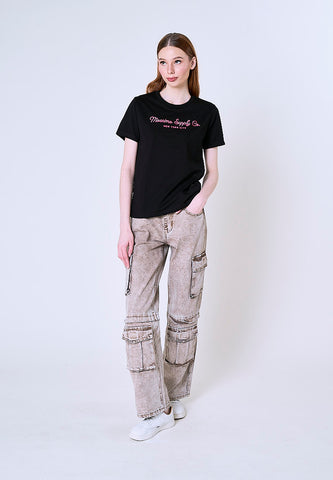 Mossimo Fiora Black Classic Fit Tee