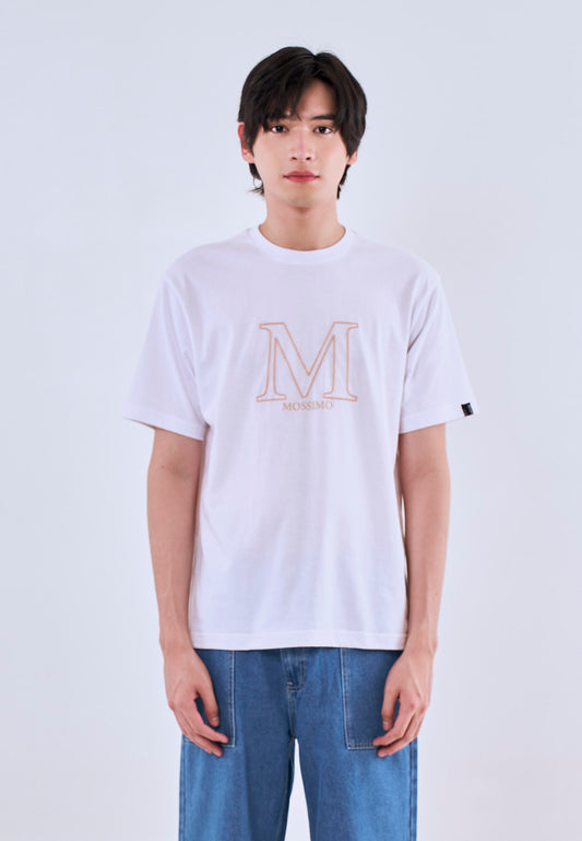 Mossimo Neo White Round Neck Comfort Fit Tee For Men