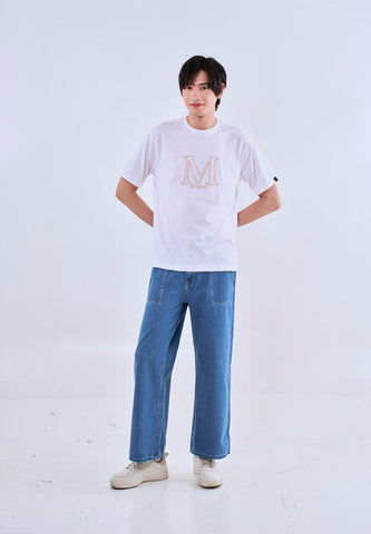 Mossimo Neo White Round Neck Comfort Fit Tee For Men