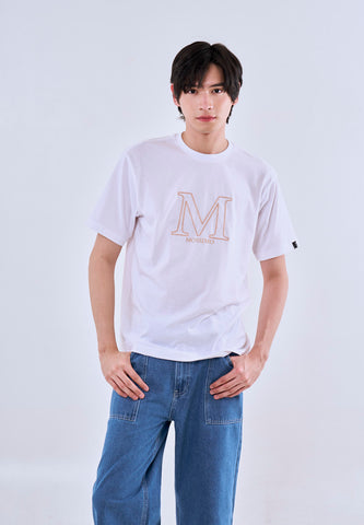 Mossimo Neo White Round Neck Comfort Fit Tee For Men