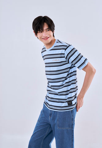 Mossimo Caelan Blue Black Comfort Fit Tee For Men