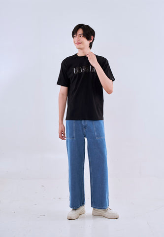 Mossimo Maximo Black Round Neck Urban Fit Tee For Men