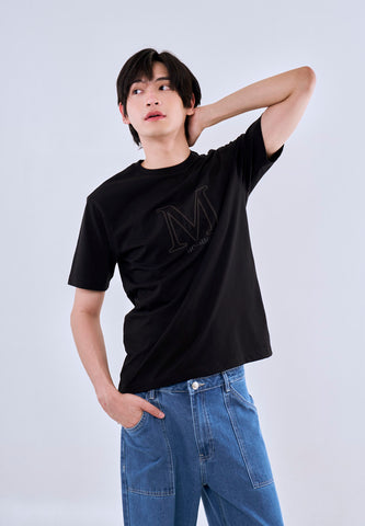 Mossimo Neo Black Round Neck Comfort Fit Tee For Men