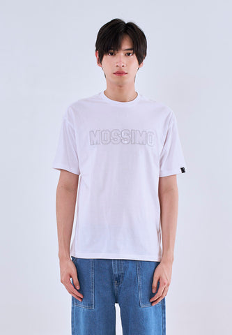 Mossimo Maximo White Round Neck Urban Fit Tee For Men