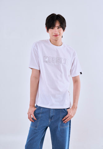 Mossimo Maximo White Round Neck Urban Fit Tee For Men