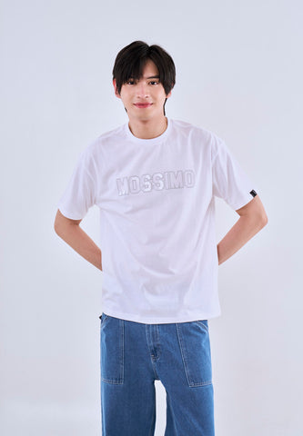 Mossimo Maximo White Round Neck Urban Fit Tee For Men