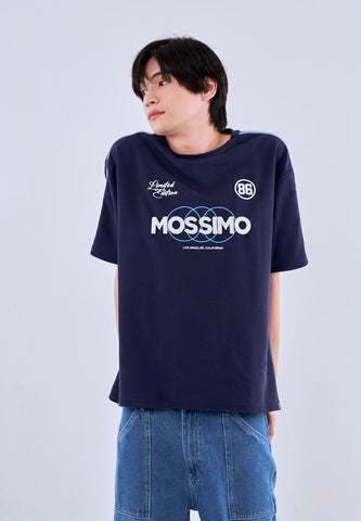 Mossimo Cade Navy Blue Modern Fit Tee Round Neck For Men