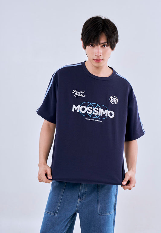 Mossimo Cade Navy Blue Modern Fit Tee Round Neck For Men