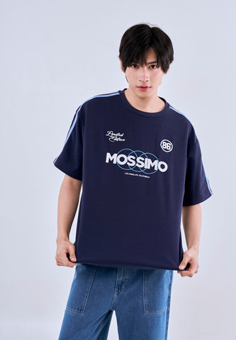 Mossimo Cade Navy Blue Modern Fit Tee Round Neck For Men