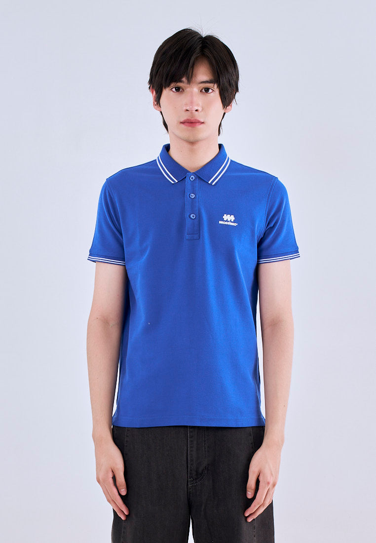 Mossimo Sapphire Polo Shirt with Tipping on Collar For Men