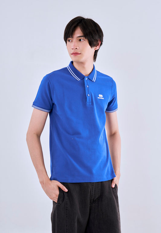 Mossimo Sapphire Polo Shirt with Tipping on Collar For Men