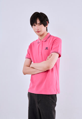 Mossimo Rose Red Polo Shirt with Tipping on Collar For Men