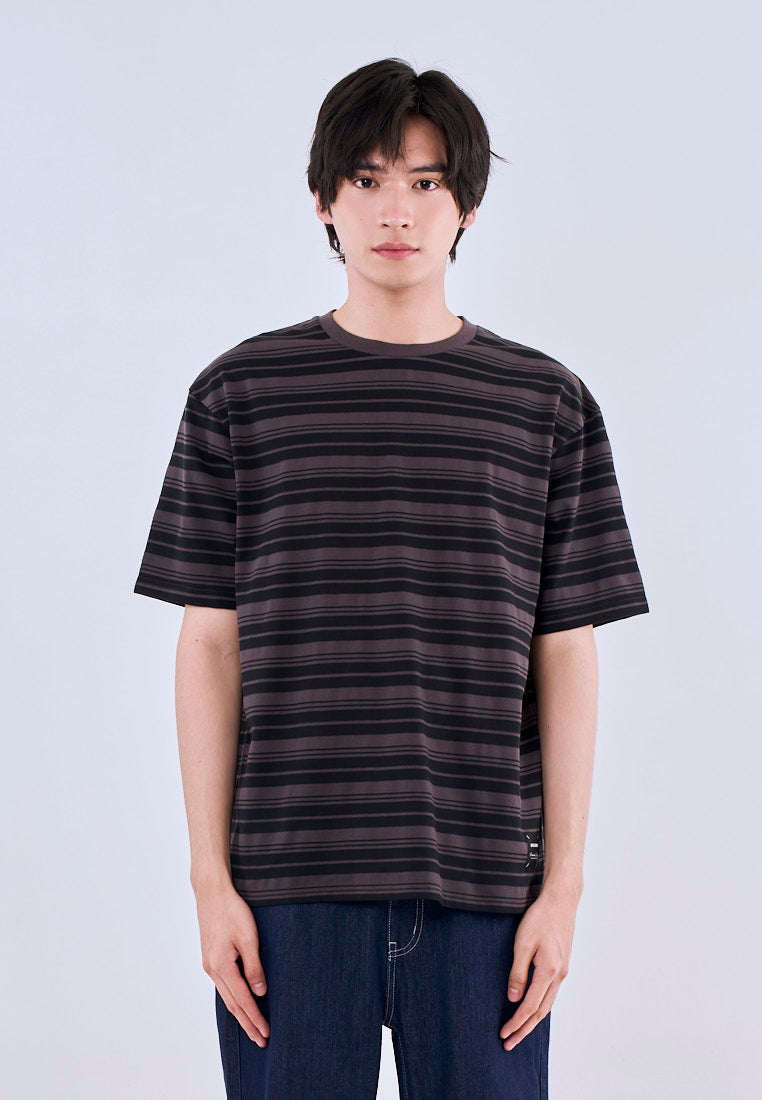 Mossimo Deacon Black Gray Stripes Modern Fit Tee For Men
