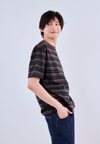 Mossimo Deacon Black Gray Stripes Modern Fit Tee For Men