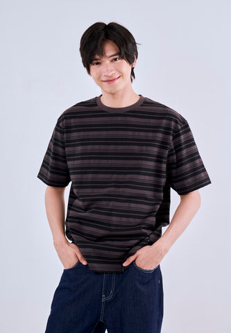 Mossimo Deacon Black Gray Stripes Modern Fit Tee For Men