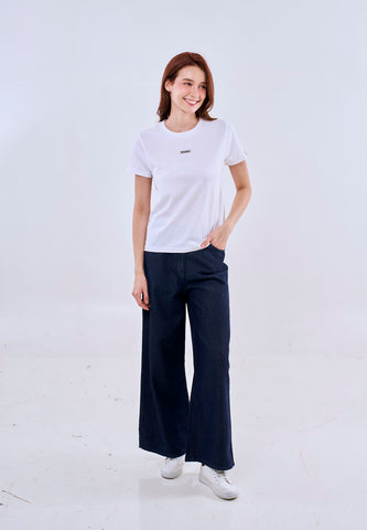 Mossimo Livia Dark Blue Wide Leg High Rise Denim Pants For Women