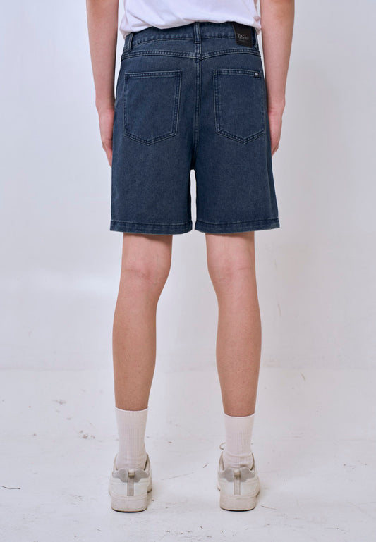 Mossimo Isaac Dark Blue Denim Short  w/ Flap Boxy Pocket For Men
