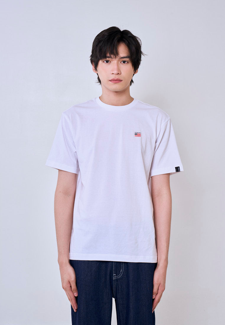 Mossimo Louie White Round Neck Comfort Fit Tee For Men