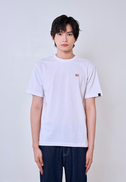 Mossimo Louie White Round Neck Comfort Fit Tee For Men