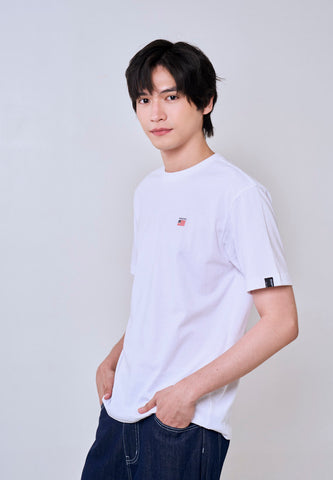 Mossimo Louie White Round Neck Comfort Fit Tee For Men